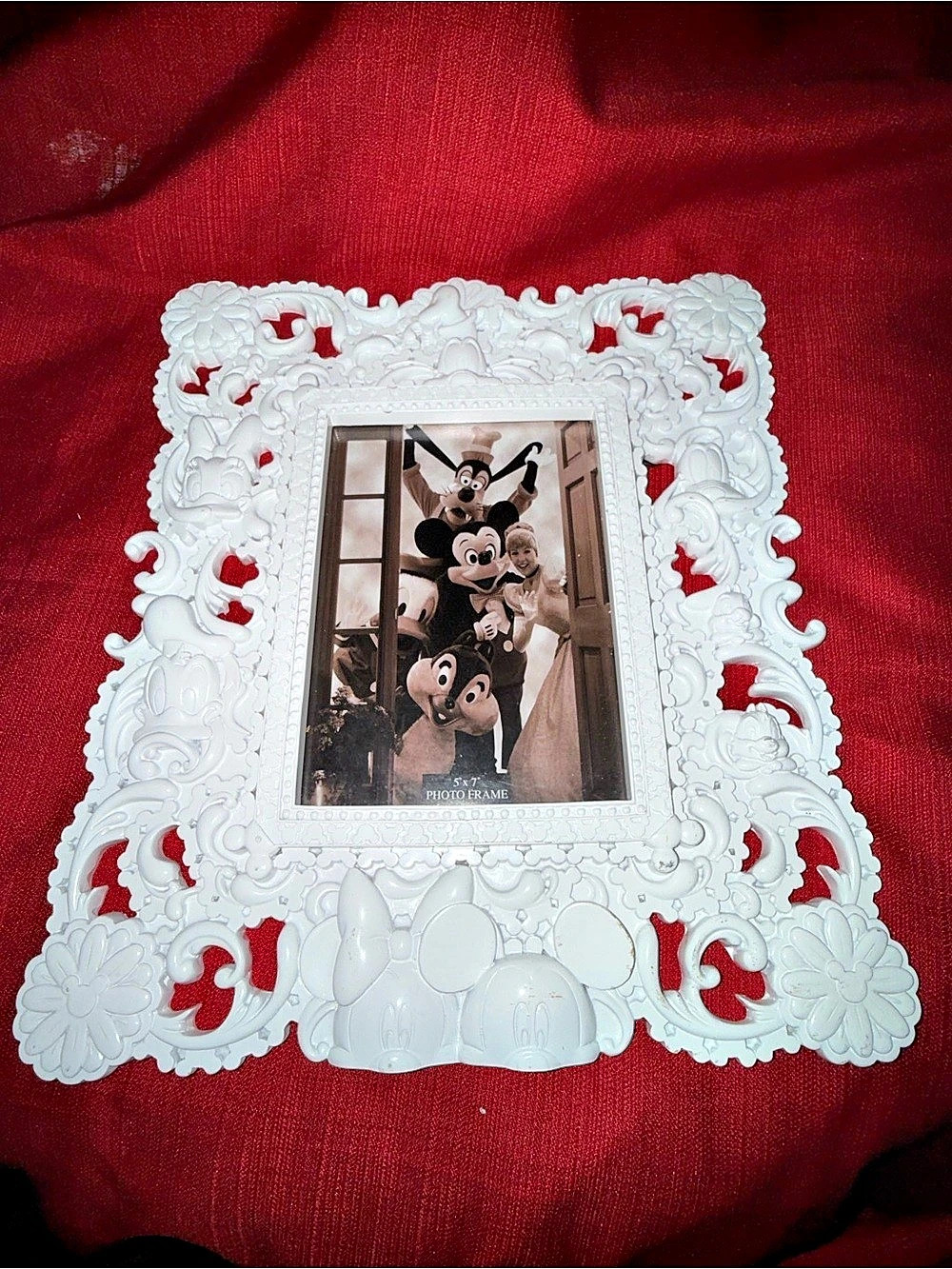 Disney Parks Mickey Mouse Ornate Picture Frame White